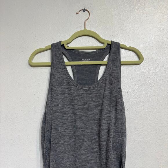 Athleta Gray Speedlight Seamless Ruched Tank Top  Sz S - Picture 3 of 10